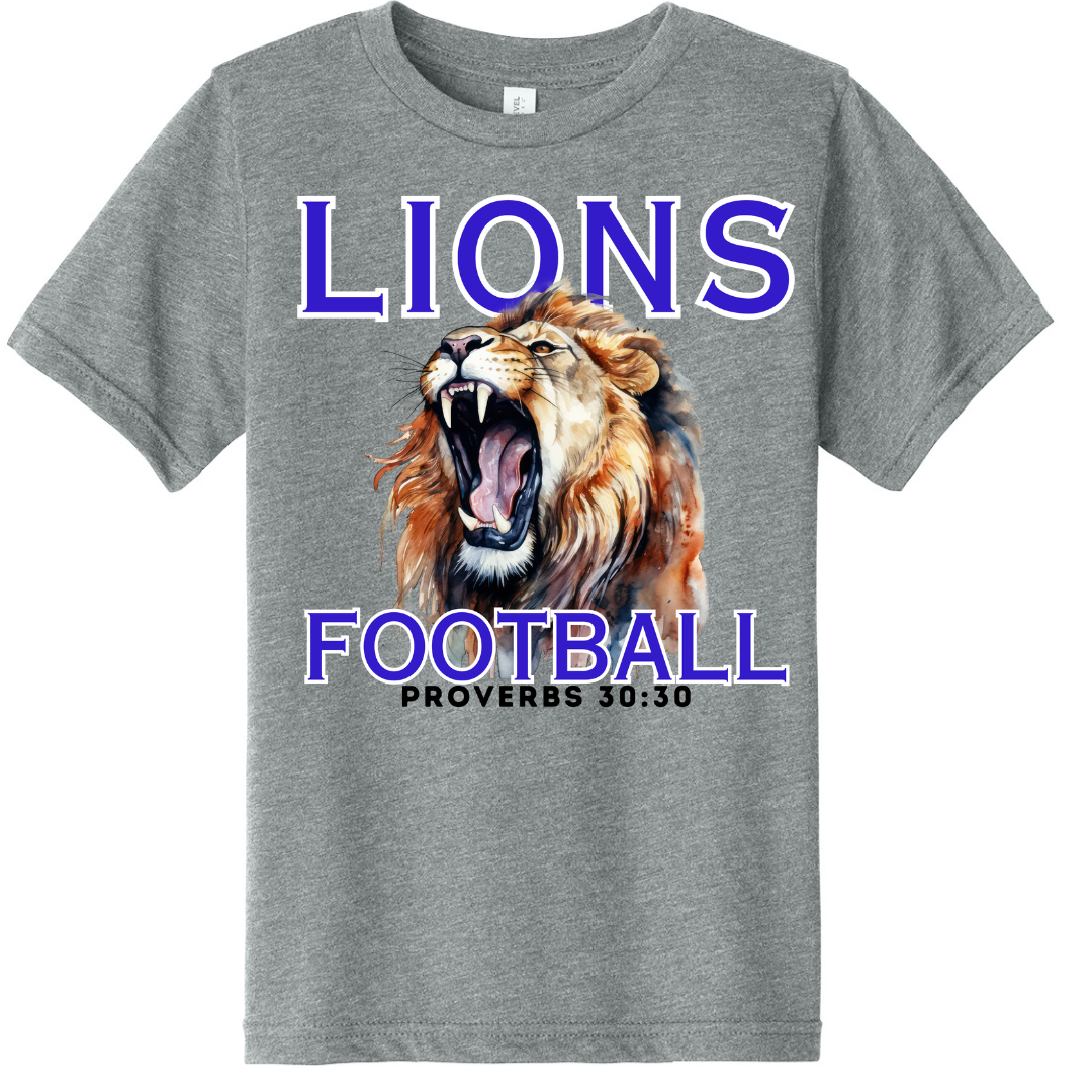 C4 Lions Football T-shirt - Roaring Lion - Gals and Dogs Boutique Limited