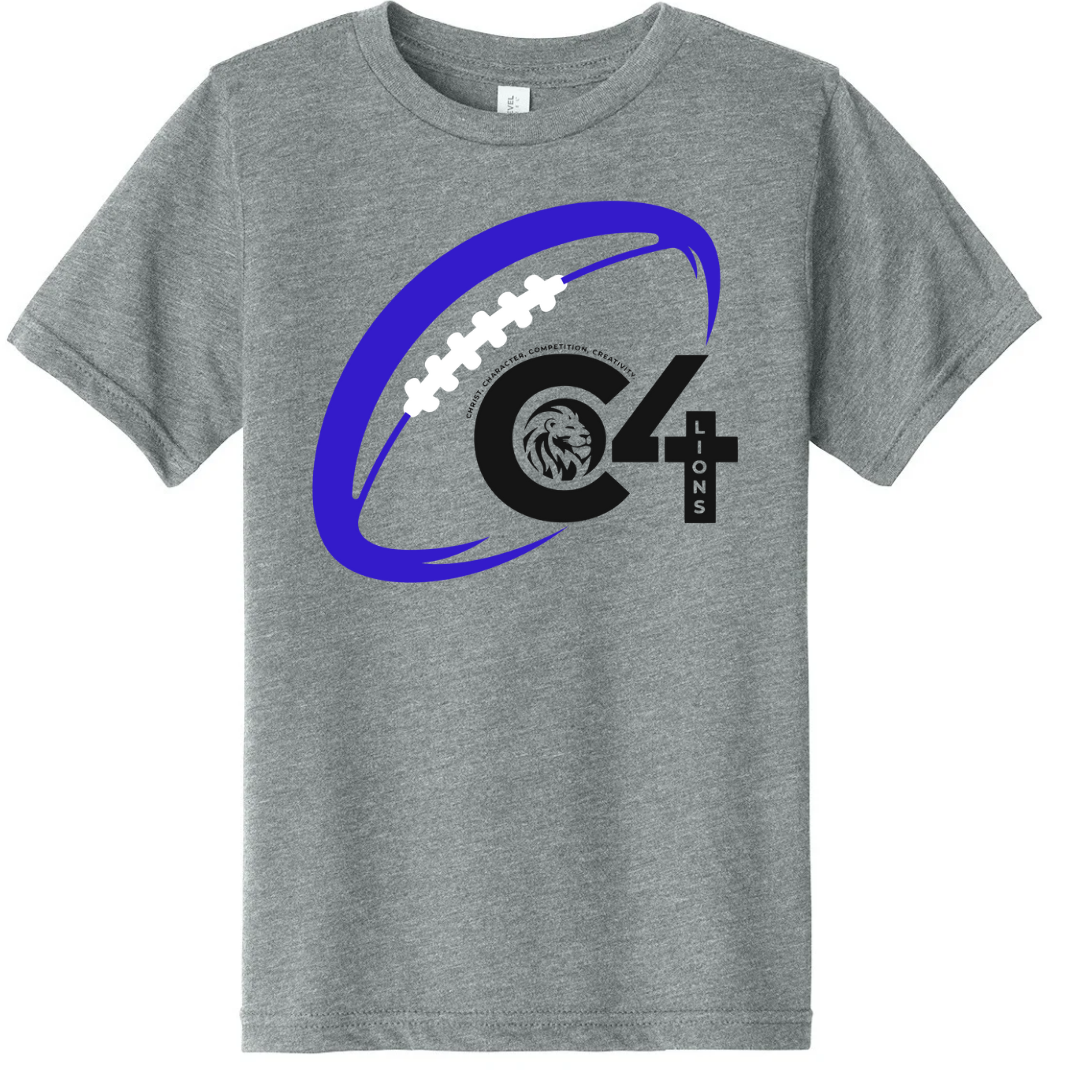 C4 Lions Football T-shirt - Football with Logo - Gals and Dogs Boutique Limited