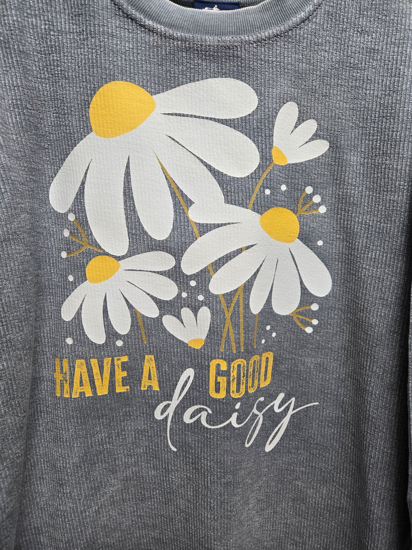 Have a Good Daisy Charles River Camden Crew Neck Sweatshirt- Denim