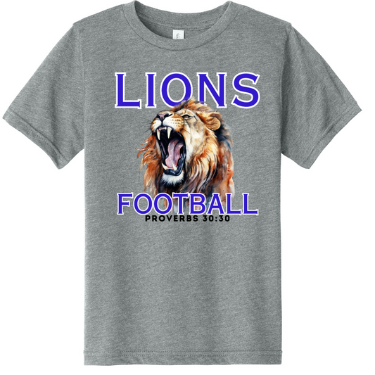 C4 Lions Spirit Wear Roaring Lion Gray T-shirt