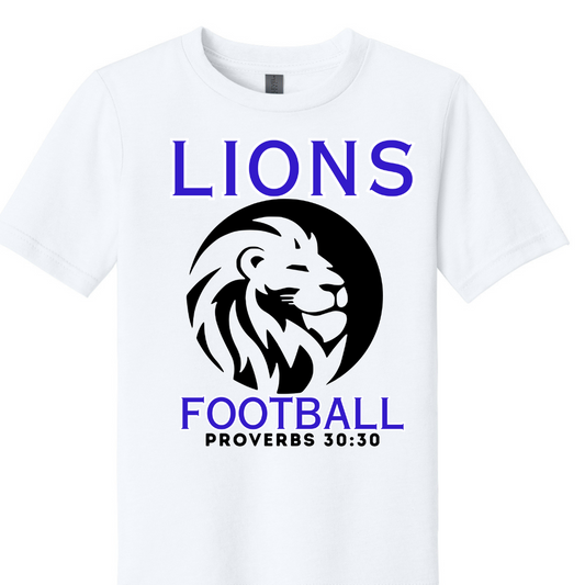 C4 Lions Spirit Wear Football White Lions Football with Logo