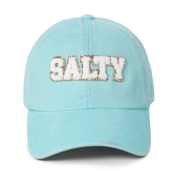 Glitter Chenille 'Salty' Baseball Cap - 2 color options