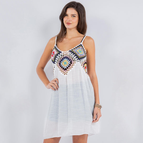 Granny Square Swimsuit Coverup Dress - 2 color options