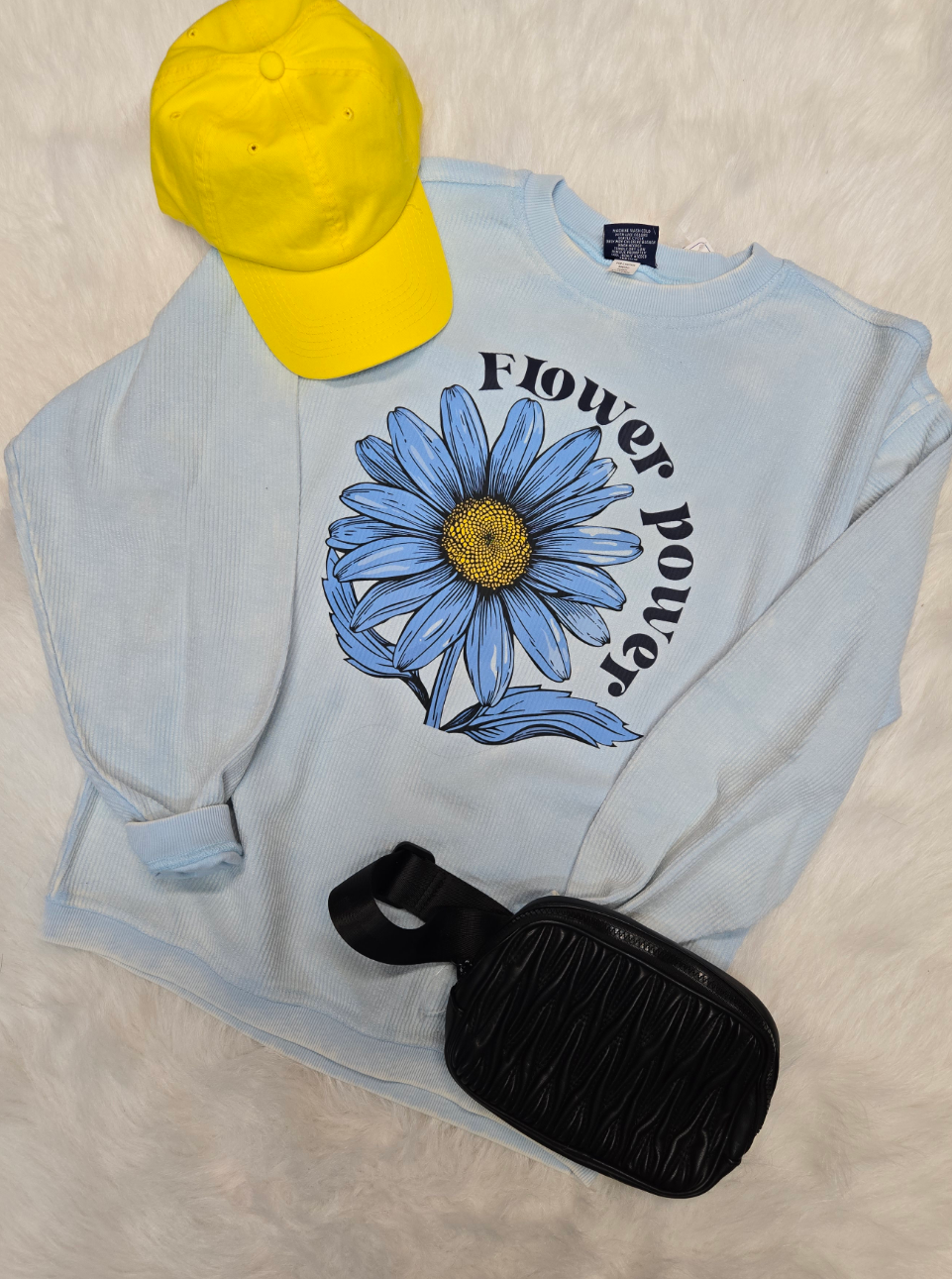 Flower Power Charles River Camden Corded Crew Neck Sweatshirt