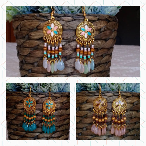 Dream Catcher 💭 Beaded Dangling Earrings - Gals and Dogs Boutique Limited