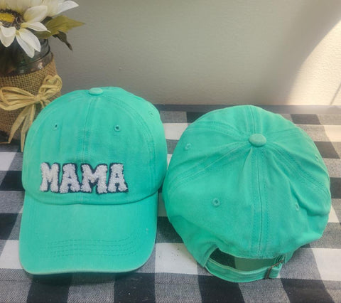 Cotton 3D Embroidered Mama Adjustable Ball Hat - Gals and Dogs Boutique Limited