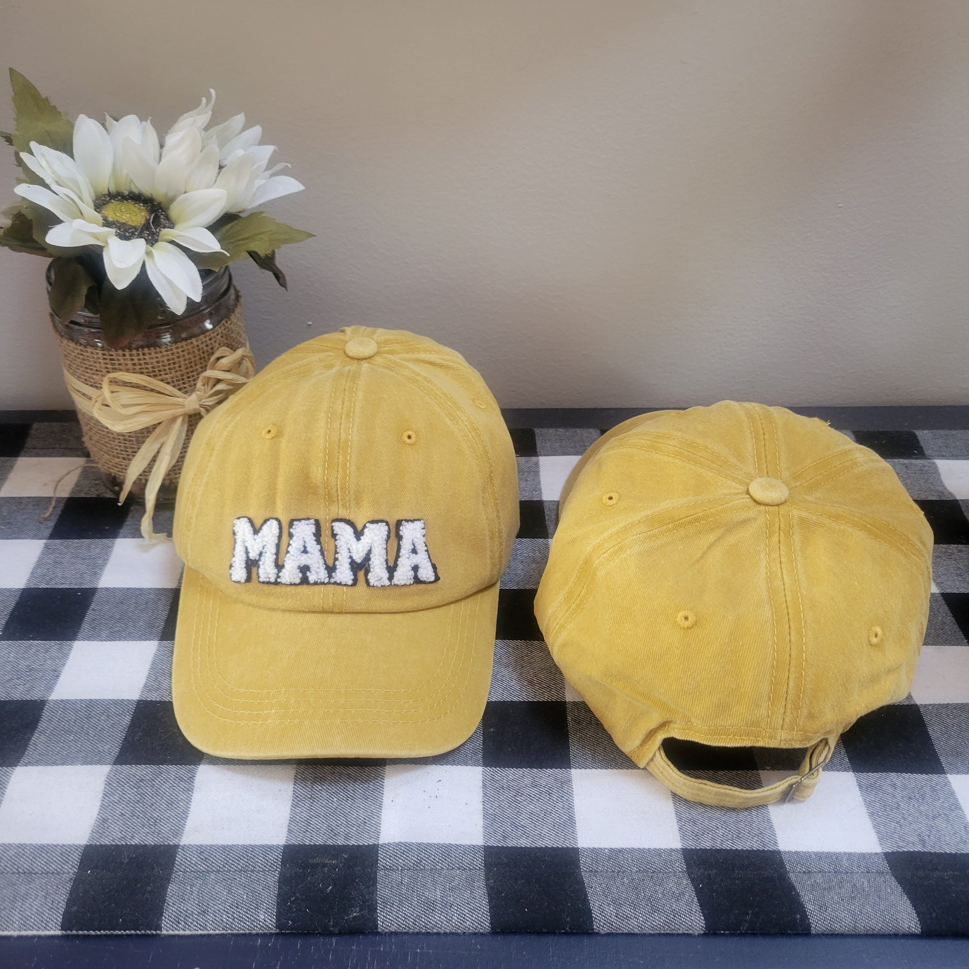 Cotton 3D Embroidered Mama Adjustable Ball Hat - Gals and Dogs Boutique Limited