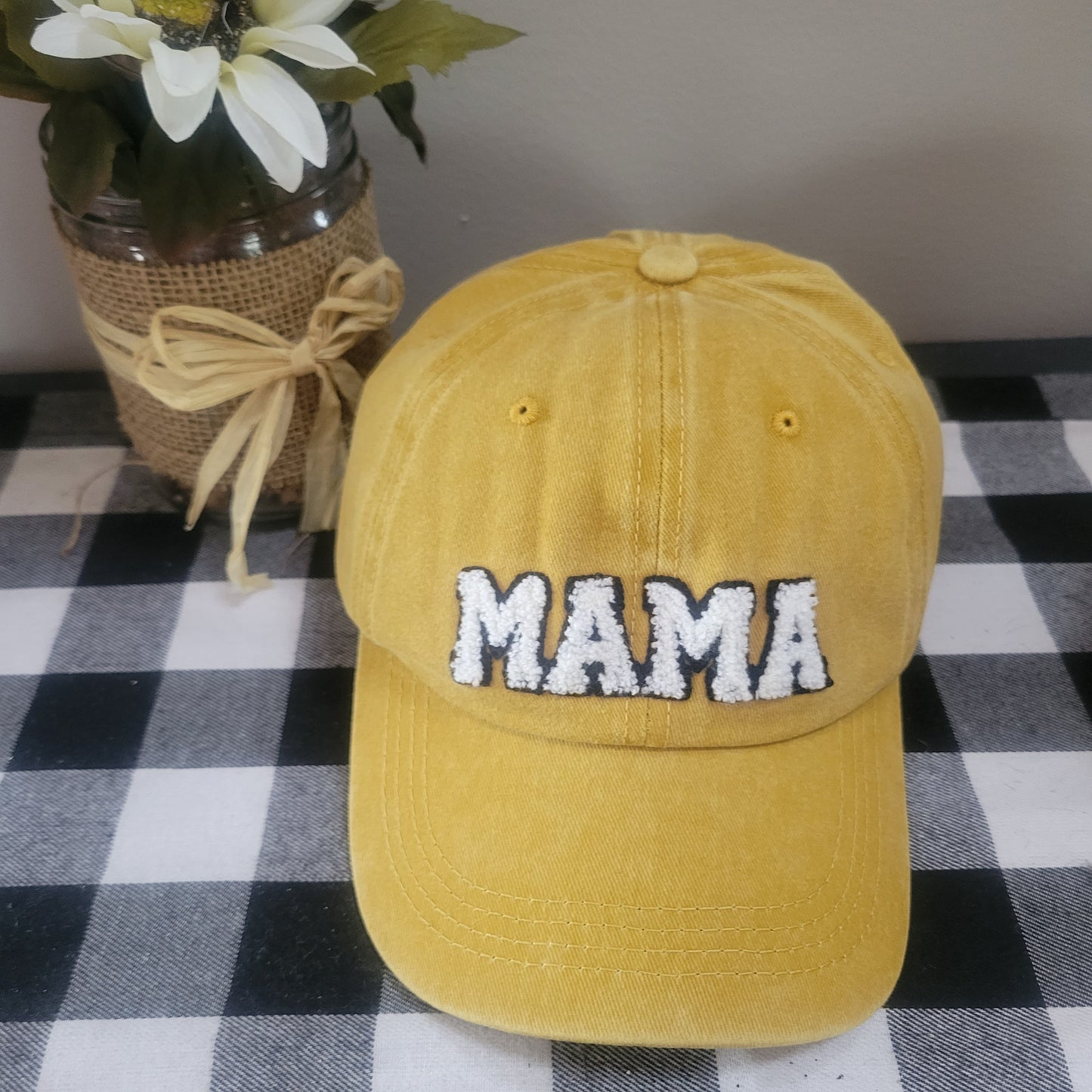 Cotton 3D Embroidered Mama Adjustable Ball Hat - Gals and Dogs Boutique Limited