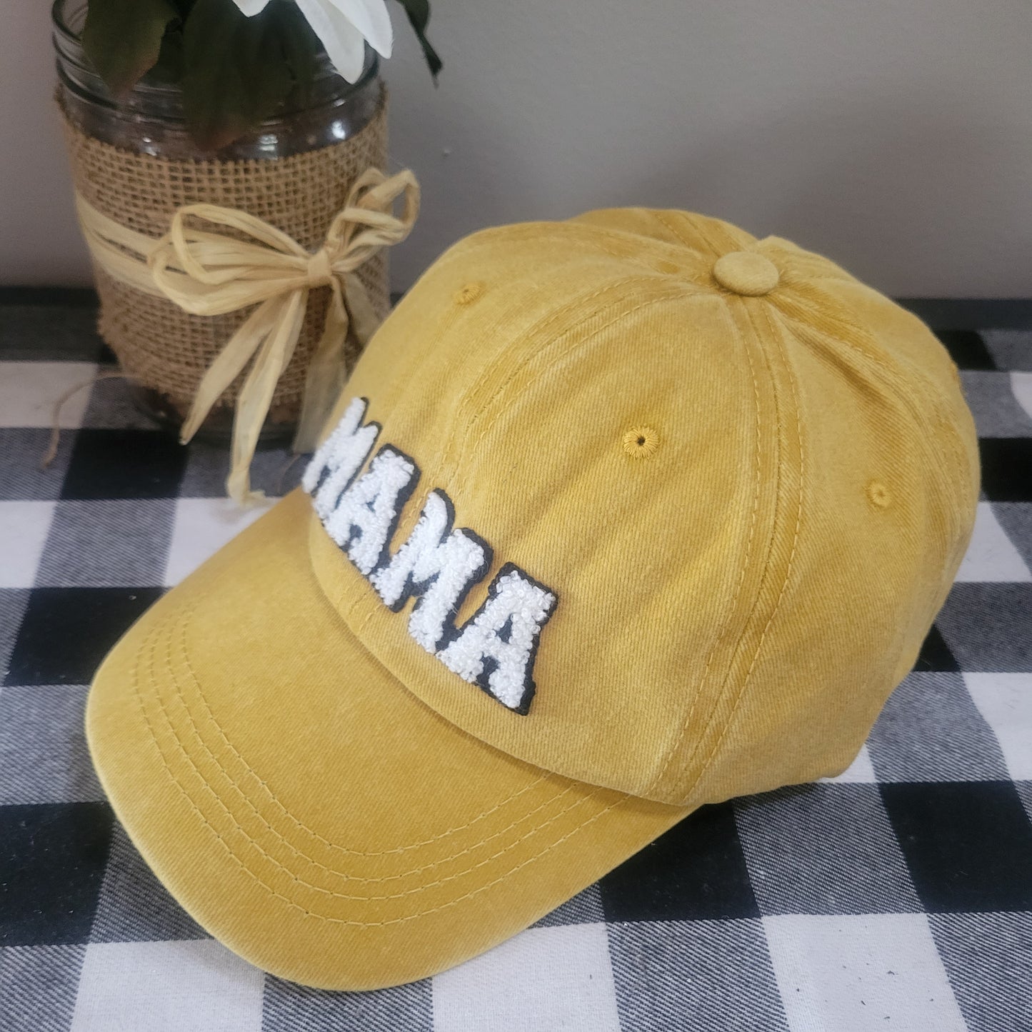 Cotton 3D Embroidered Mama Adjustable Ball Hat - Gals and Dogs Boutique Limited