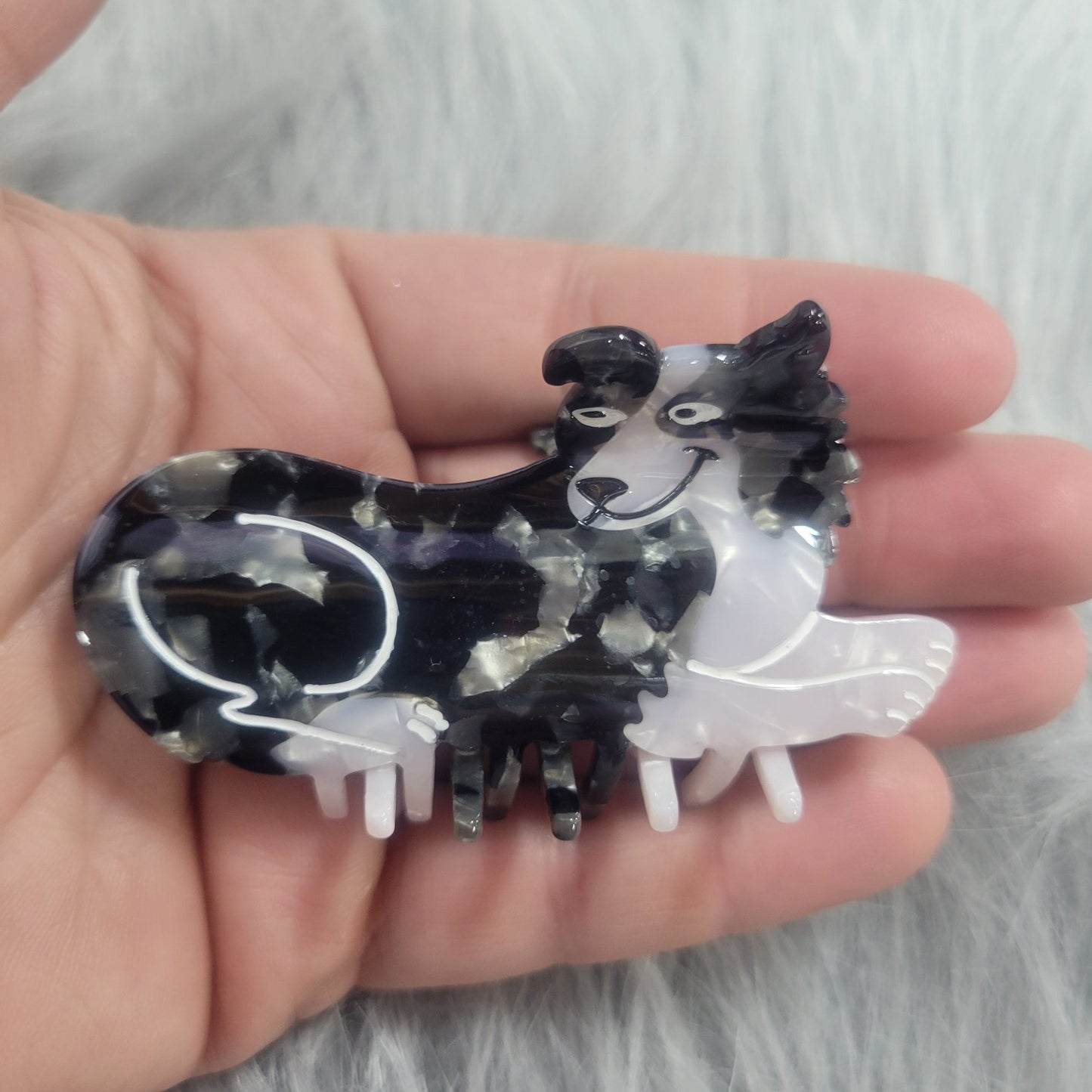 Lucite Dog Shaped Hair Clips - Gals and Dogs Boutique Limited