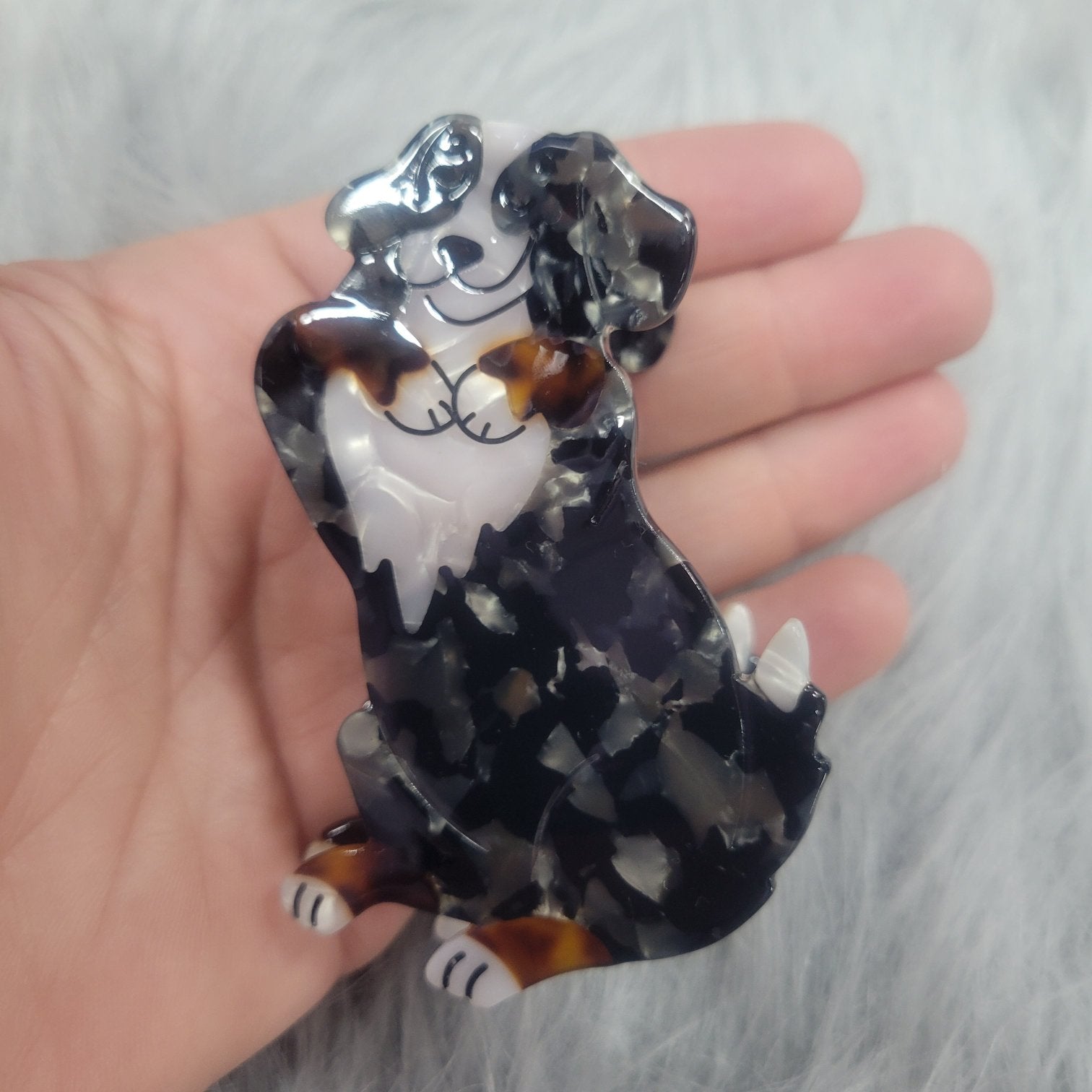 Lucite Dog Shaped Hair Clips - Gals and Dogs Boutique Limited