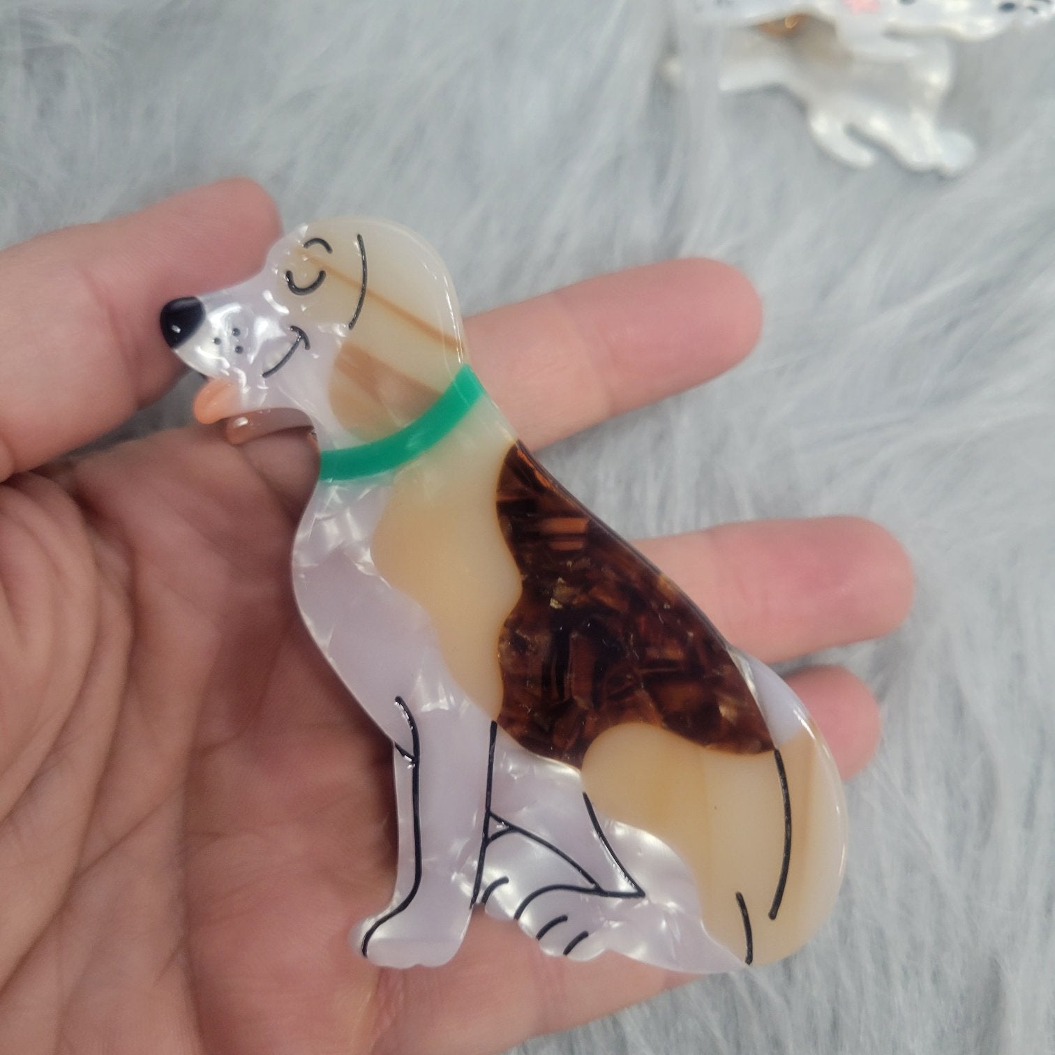 Lucite Dog Shaped Hair Clips - Gals and Dogs Boutique Limited