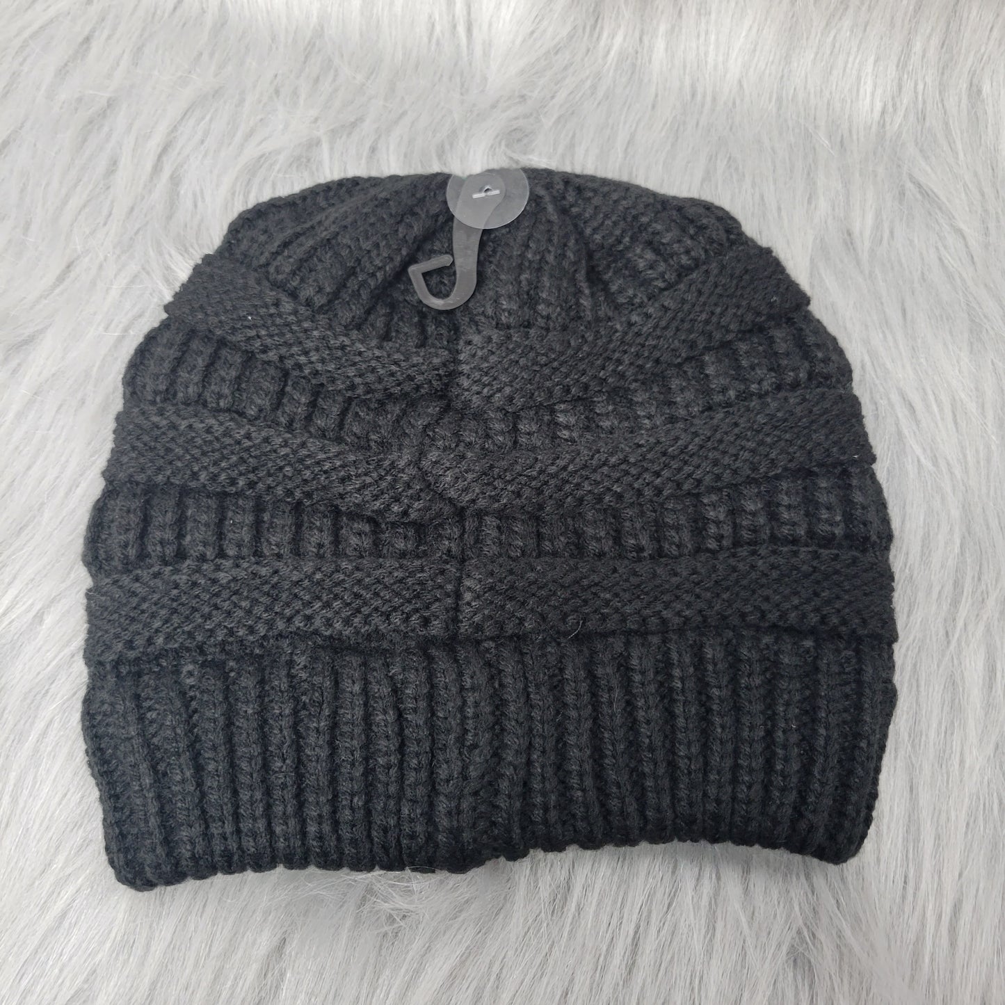 CC Brand Solid Black Ribbed Beanie "The Original" Beanie