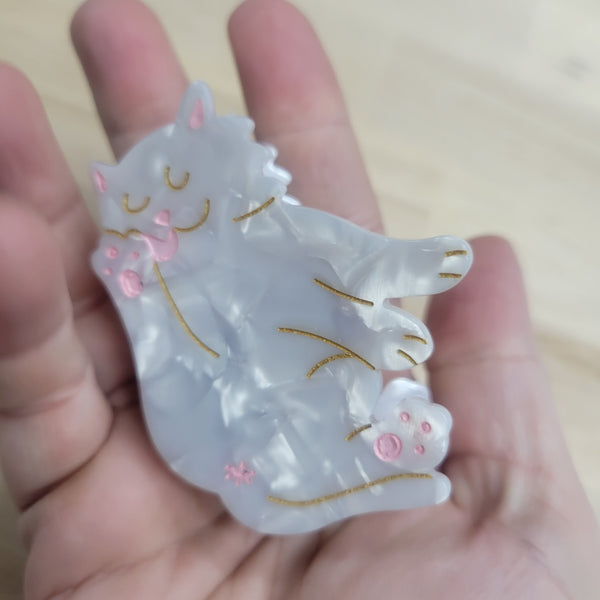 Lucite Cat Shaped Claw Hair Clips