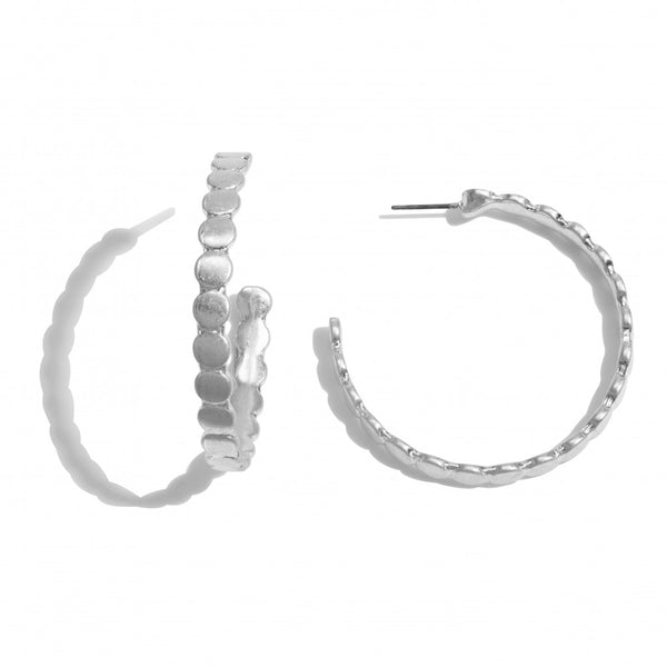 Metal Dotted Hoop Earrings - Gals and Dogs Boutique Limited