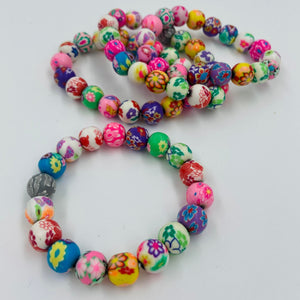Bright Pattern Clay Beaded Bracelet - Gals and Dogs Boutique Limited