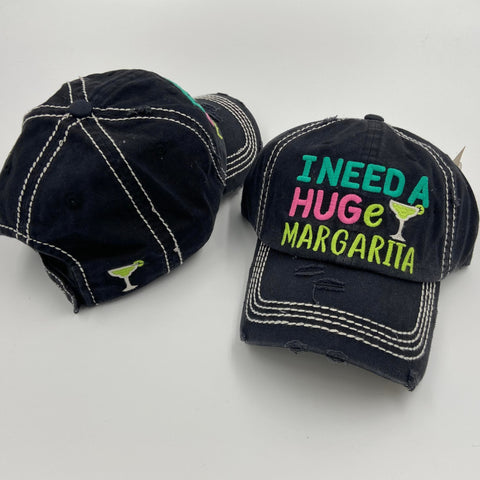 I Need a Huge Margarita Distressed Hat - Gals and Dogs Boutique Limited