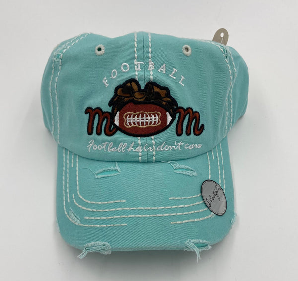 Vintage Distressed Embroidered Football Mom Hat - Gals and Dogs Boutique Limited