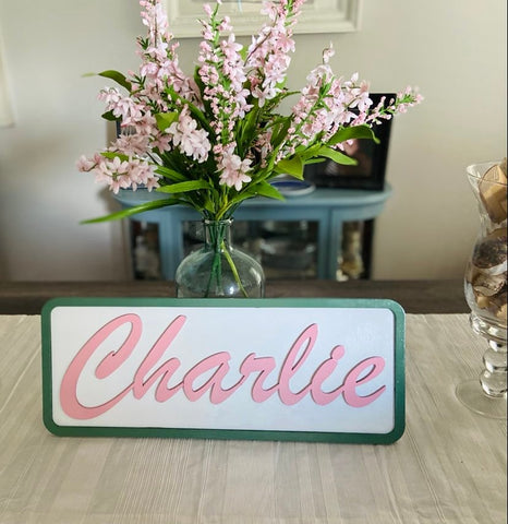 Personalized Layered Name Wood Sign