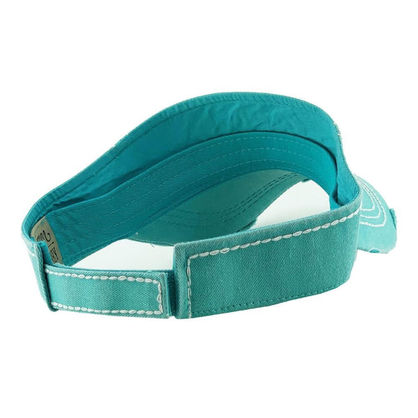 Distressed Sunshine and Whiskey Visor -2 color options - Gals and Dogs Boutique Limited