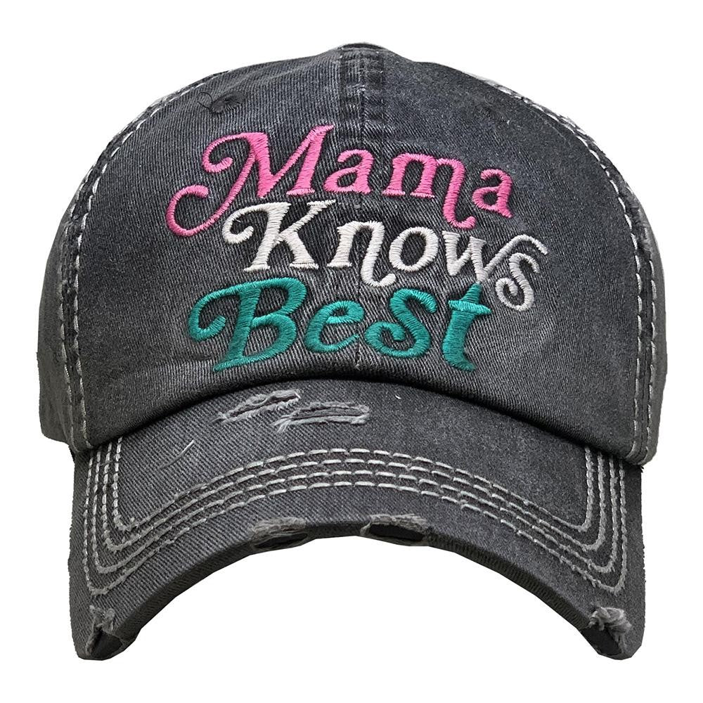 Mama Knows Best Vintage Distressed Baseball Hat - Gals and Dogs Boutique Limited