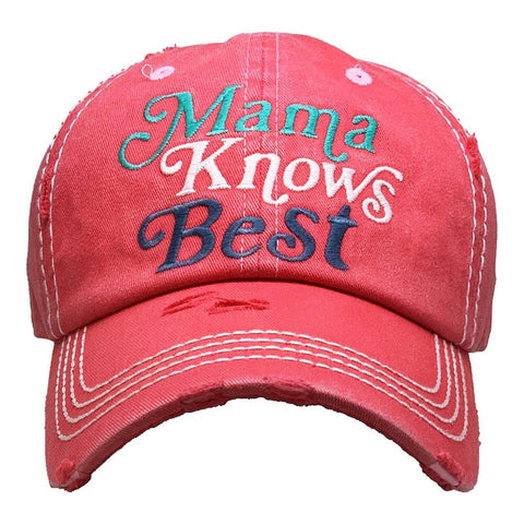 Mama Knows Best Vintage Distressed Baseball Hat - Gals and Dogs Boutique Limited