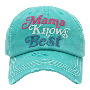 Mama Knows Best Vintage Distressed Baseball Hat - Gals and Dogs Boutique Limited