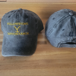 Charcoal Yellowstone Dutton Ranch Embroidered Hat - Gals and Dogs Boutique Limited