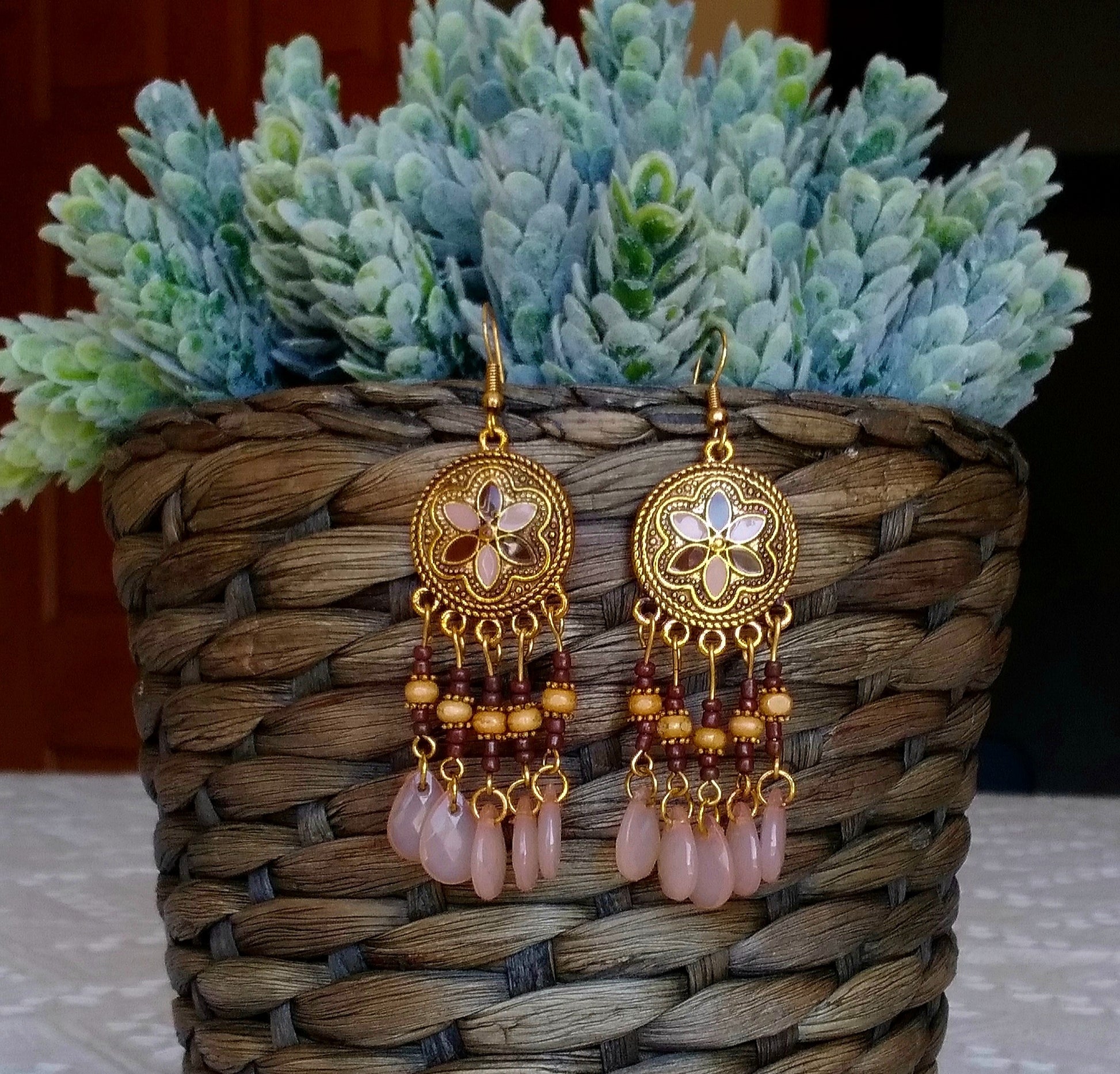 Dream Catcher 💭 Beaded Dangling Earrings - Gals and Dogs Boutique Limited