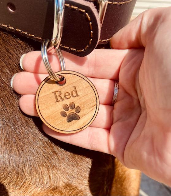 Custom Wood Laser Engraved Dog Tags - Gals and Dogs Boutique Limited