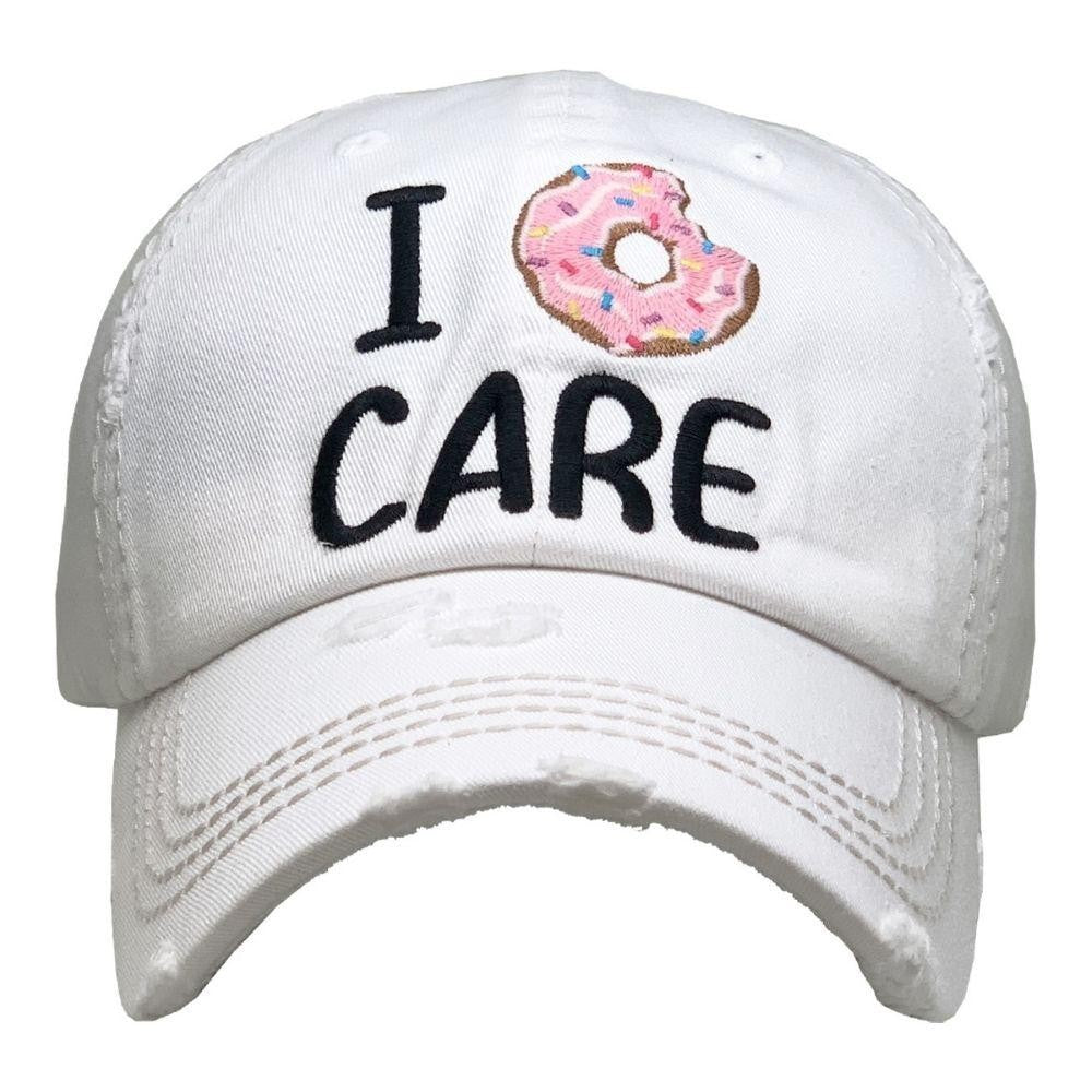 I Donut Care Vintage Distressed Baseball Hat - Gals and Dogs Boutique Limited
