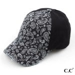 Vintage Distressed Paisley Criss Cross Pony Tail Hat - Gals and Dogs Boutique Limited
