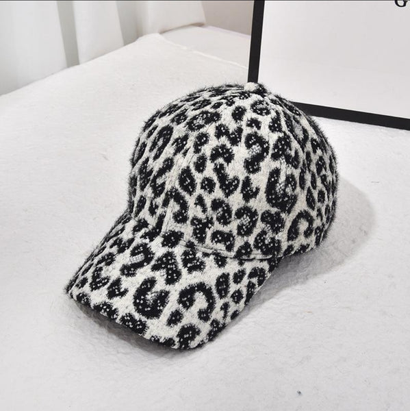Leopard Print winter weight ball hat - 3 color options - Gals and Dogs Boutique Limited