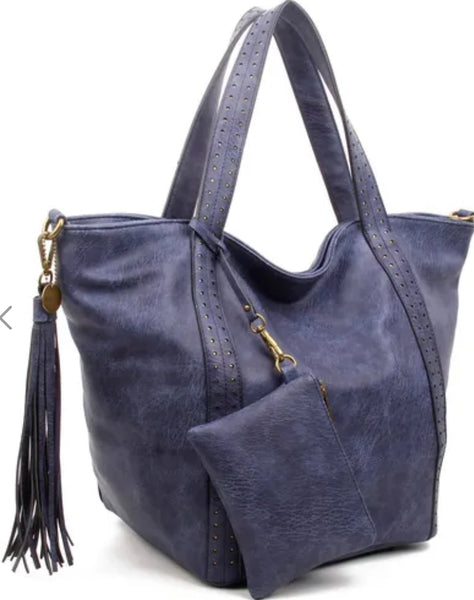 The Amelia Tote in Blue - Gals and Dogs Boutique Limited