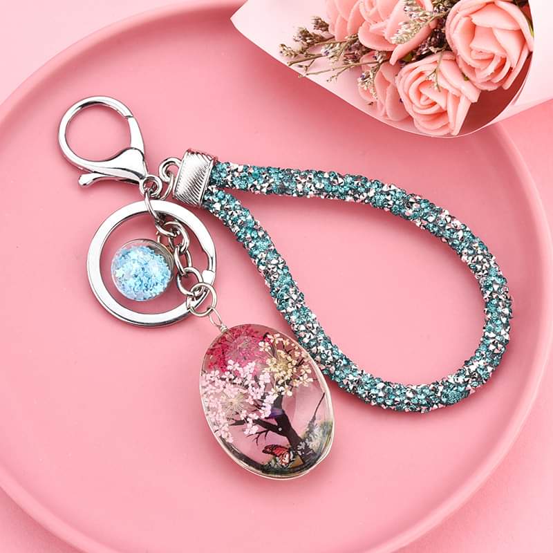 Wristlet Key Holder with Colored Tree - Gals and Dogs Boutique Limited