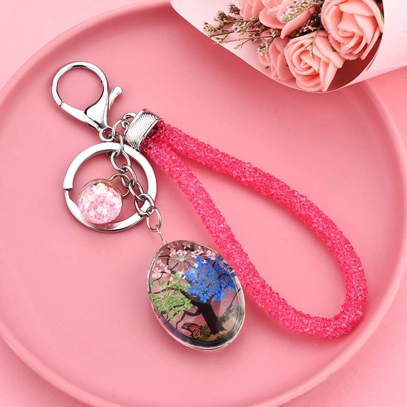 Wristlet Key Holder with Colored Tree - Gals and Dogs Boutique Limited