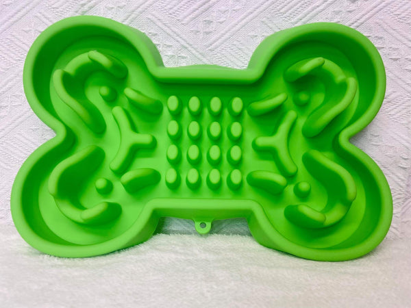 BPA Free Silicone Flexible Slow Feeder Bone Shaped Dog Bowl - Gals and Dogs Boutique Limited