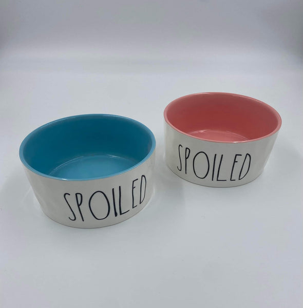 'Spoiled' Dog Bowls - Gals and Dogs Boutique Limited