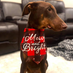 'Merry and Bright' Dog Bandana 🐾 - Gals and Dogs Boutique Limited