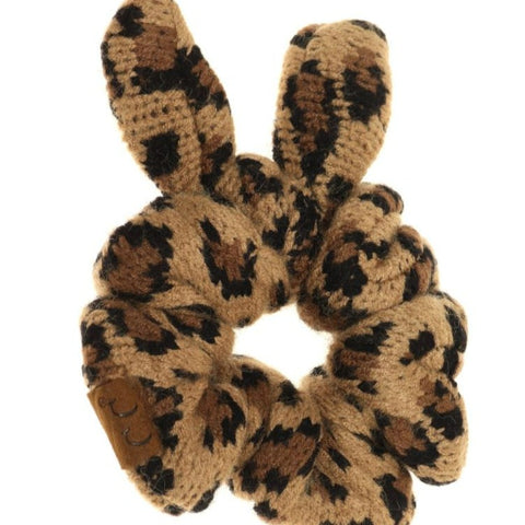 Leopard Jacquard Ponytail Scrunchie - Gals and Dogs Boutique Limited